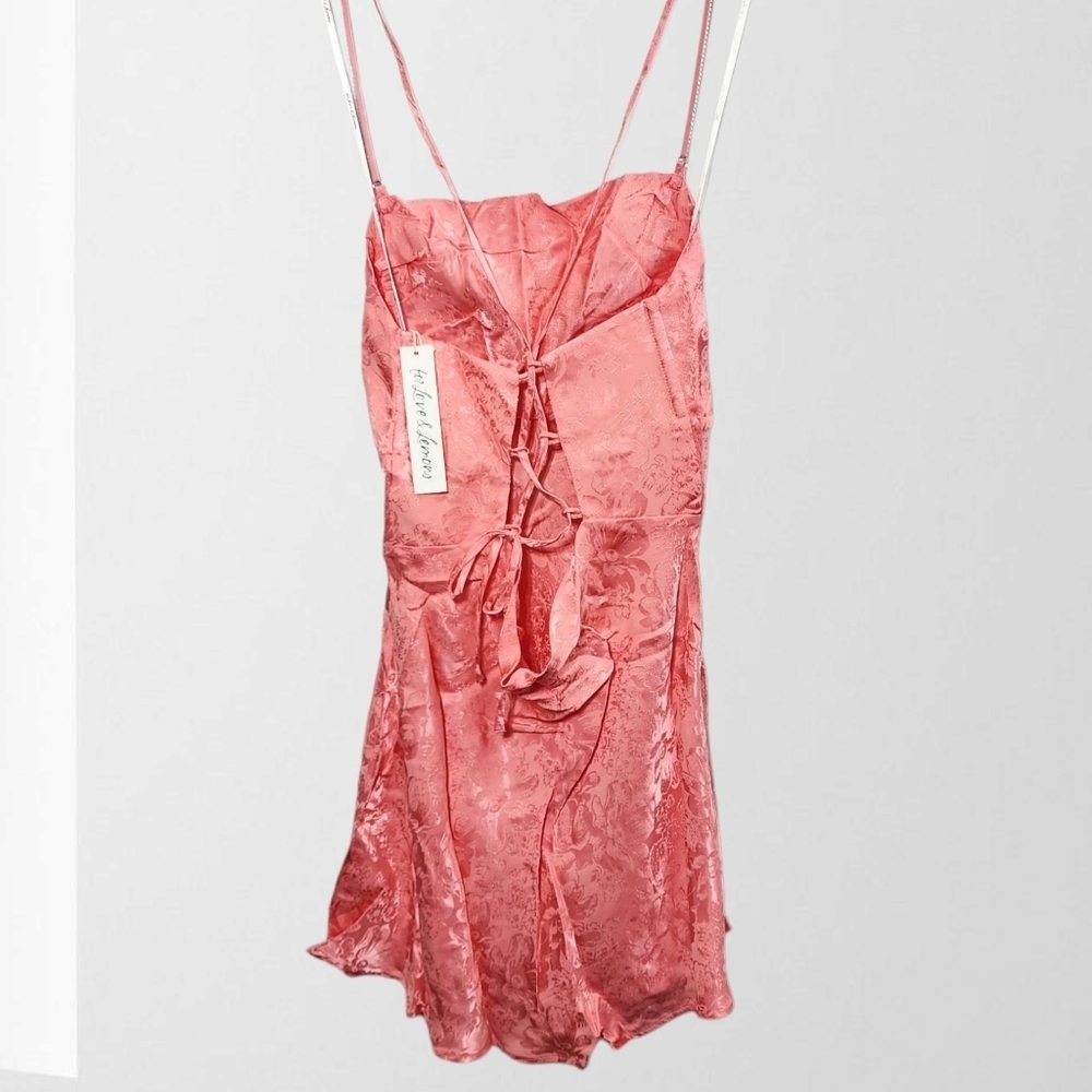 New For Love & Lemons Gabrielle Embellished Mini Slip Dress - Picture 7 of 8